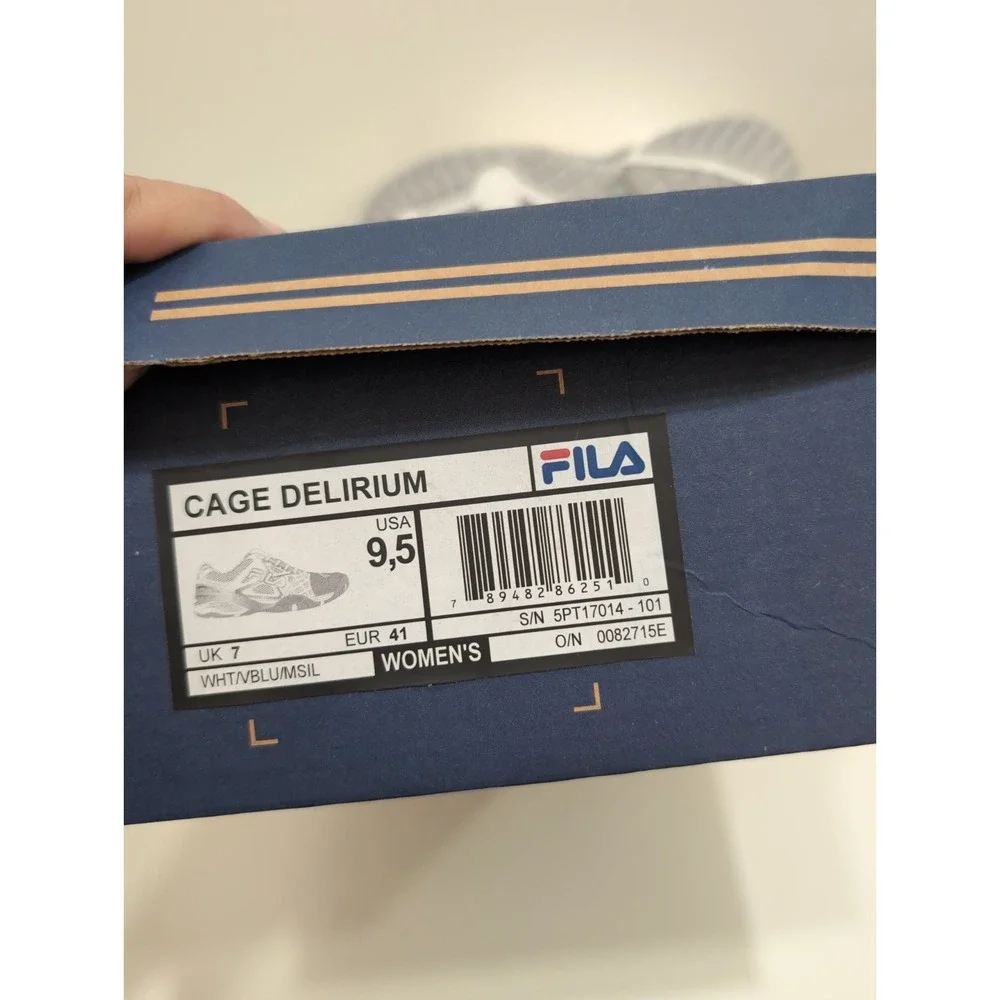 NWB FILA Cage Delirium Women's Tennis Sneakers White/Gray Size 9.5